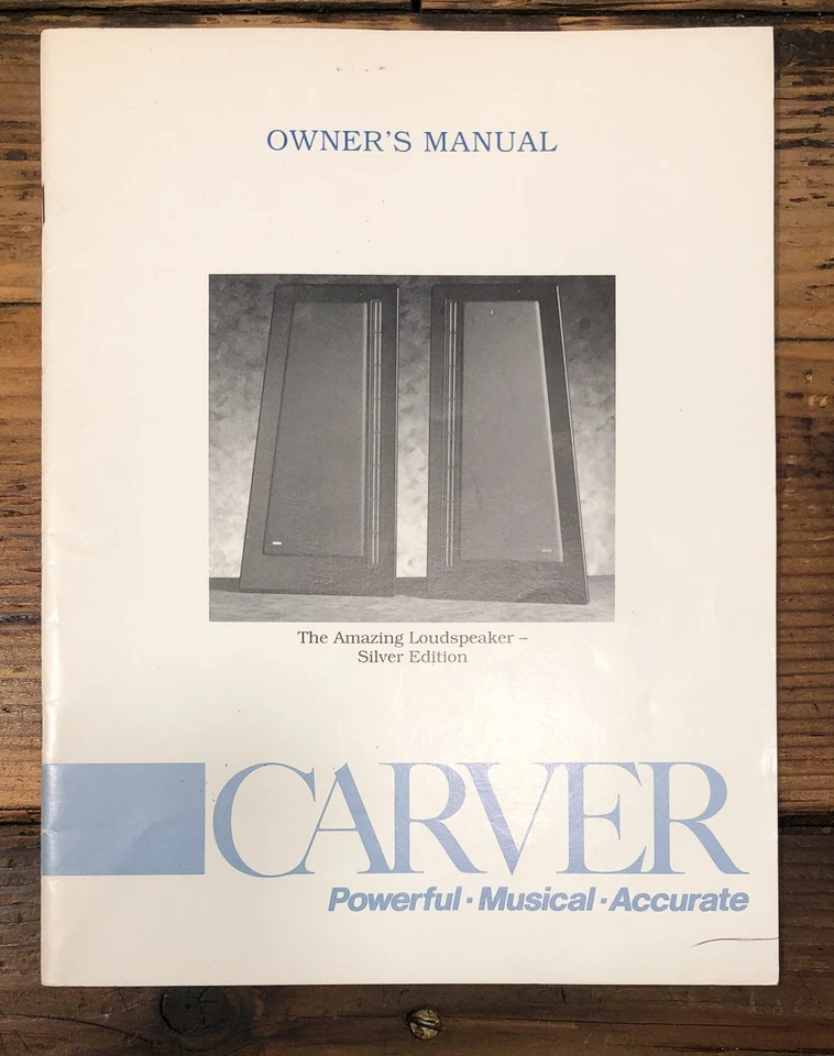 Altavoz Carver The Amazing Silver Edition para propietarios/manual de usuario *original* Foto 1 de 1