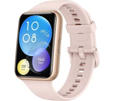 Huawei Watch Fit 2 34mm Gold Tone Case with Sakura Pink Silicone Band - Grade A - Image 1 of 4