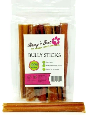 CHOMP DOG TREATS Premium Grade 6" inch Bully Sticks Dog Chew All Natural Dog Treat (25 pack)