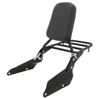 Backrest Sissy Bar Luggage Rack for Honda Magna VF250 95-07 VF750 94-03 Black - Image 1 of 3