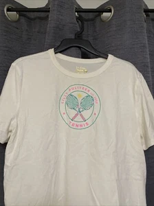 Lilly Pulitzer Luxletic Rally Tee weiß Tennis Grafik T-Shirt Damen Gr. M - Bild 1 von 4