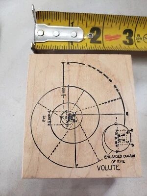 2000 Stampa Rosa I59-564 Enlarged Diagram of Eye Volute rubber stamp - Image 1 of 3