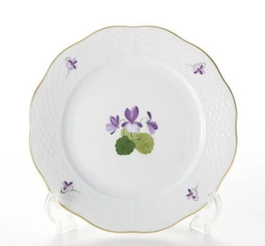 Herend Violet Gold Plate Porcelain 00517-0-00 Dessert Tableware 19cm - Picture 1 of 3