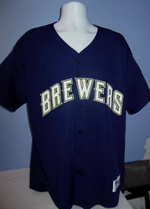 1990s Russell Athletic Diamond Collection Milwaukee Brewers Blue Jersey 52 (XXL) - Bild 1 von 11