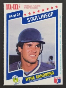 Ryne Sandberg 1987 M&M Candy Baseballkarte #4 (NM) - Bild 1 von 2
