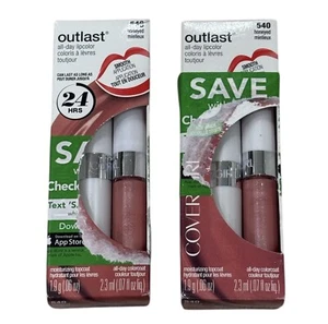 LOT OF 2 Covergirl Outlast All-Day Lipcolor 24 Hrs Lipstick 540 Honeyed - Picture 1 of 1