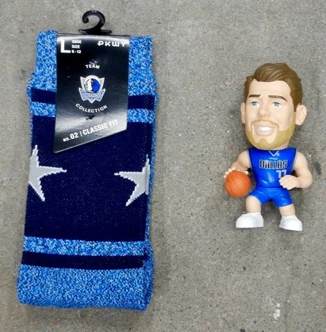 2 Pack Dallas Mavericks Mens Socks Basketball Varsity Luka Doncic Toy Figurine Cover