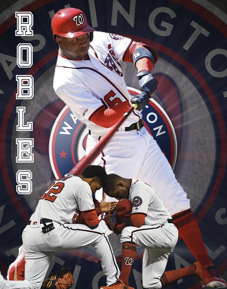 Washington Nationals  Lithograph print of  Víctor Robles 11 x 14 - Image 1 of 1