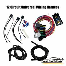 Universal 12 Circuit w/ 15 Fuse Taps Wiring Harness Hot Street Rods Classic Cars