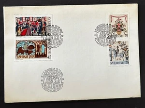SWEDEN 1973 FDC MUSIC FLOWERS HORSES # 1023-6 -S18851-2 - Picture 1 of 1