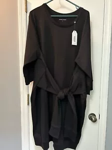 Universal Standard klassisches leichtes Frottee-Sweatshirtkleid zum Binden Größe Large neu mit Etikett - Bild 1 von 6