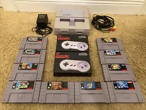 OEM Super Nintendo System SNES Konsole Konvolut 10 Spiele, Controller getestet!! - Bild 1 von 11
