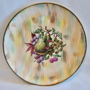 PLATO ROYAL TUDOR WARE cesta de frutas pera y uvas Barker Bros. Ltd. Inglaterra 9,5" - Imagen 1 de 9
