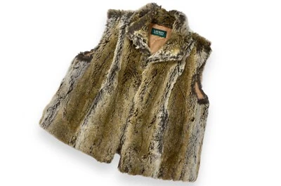 Women's Ralph Lauren Green Label Vest Fur Size S - Image 1 of 4