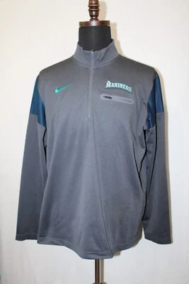 Nike Seattle Mariners Long Sleeve 1/4 Zip Pullover Jacket Genuine Merchandise - Image 1 of 4