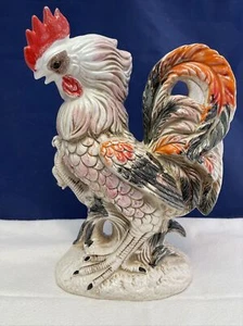 Chicken Rooster Figurine - 10”x7” - Vintage Ceramic Made in Japan (C2) - Picture 1 of 6