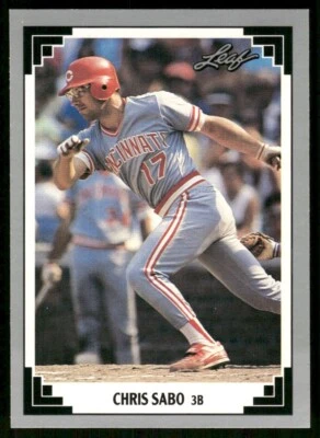 1991 Leaf #65 Chris Sabo - Cincinnati Reds - Image 1 of 2