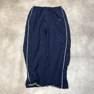 Nike Track Pants Mens 2XL Swoosh Loose Baggy Fit Wide Leg Joggers, Navy - Picture 1 of 18