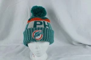 Miami Dolphins Beanie Mütze Cap OSFM New Era bestickt altes Logo Bommel - Bild 1 von 6