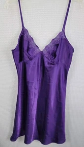 Secret Treasures Purple Chemise Corset Back Nightgown L (12-14)Adjustable Straps - Picture 1 of 7