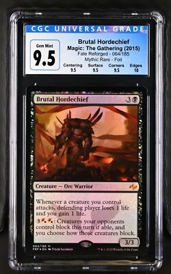 BRUTAL HORDECHIEF Fate Reforged Foil Mythic CGC 9.5 Q+ Gem Mint MTG [Nostalgium] - Image 1 of 2
