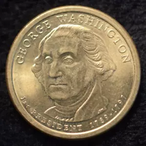 2007-P $1 George Washington Presidential Dollar Coin UNC - Picture 1 of 2