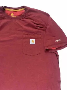  Carhartt Force T Shirt Mens Large Maroon Short Sleeve Tee L - Picture 1 of 8