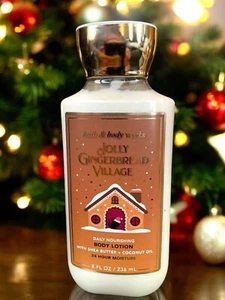 Bath & Body Works Jolly Gingerbread Village Body Lotion 8 oz. New Shea Butter - Picture 1 of 2