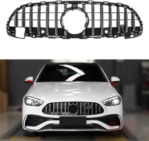 Chrome Silver Front Grill fits for Mercedes Benz C W206 2022-2024 Radiator Mesh - Picture 1 of 7