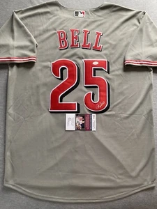 CINCINNATI REDS- DAVID BELL AUTOGRAPH #25 AWAY GRAY NIKE JERSEY JSA AS72939 - Picture 1 of 5