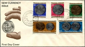 1975 Papúa Nueva Guinea emisión de nueva moneda conjunto de 5 sin dirección FDC, GC - Imagen 1 de 1