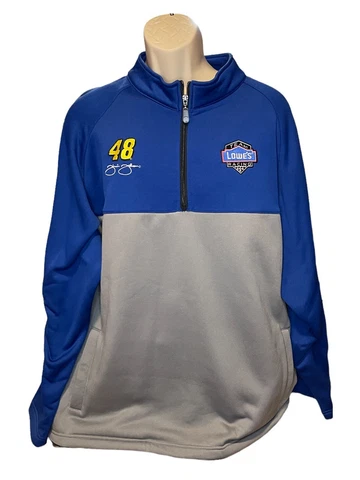 NWT Jimmy Johnson Winners Circle 1/4 zip  Shirt blue and gray XL Cover
