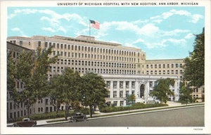 POSTKARTE - UNIVERSITY OF MICHIGAN HOSPITAL MIT NEUZUGANG, ANN ARBOR MICHIGAN - Bild 1 von 2