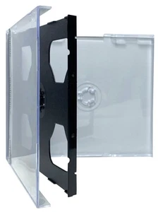 100 STANDARD Black Triple 3 Disc CD Jewel Case - Picture 1 of 3