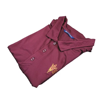 Cutter Buck Arizona State Golf Polo Mens 3XL Maroon Gold Pitchfork Stretch - Image 1 of 4