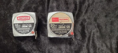 2 Vintage CRAFTSMAN Tape Measures Sears 20' 39217 & 10' 39213 USA Made - Image 1 of 3