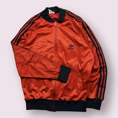 Vintage Men’s Adidas Keyrolan Track Jacket USA Made Red Sz M Trefoil DMC Striped - Image 1 of 4