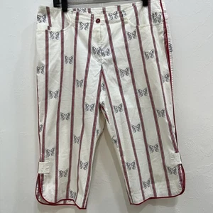 Pantalones de golf MASTERS GOLF FASHION para dama y mujer rayas rojas talla 14 nuevos sin etiquetas mariposa - Imagen 1 de 11