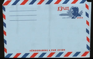 1965 13c John F Kennedy Air Mail Aerogramme Par Avion   FD044 - Picture 1 of 2