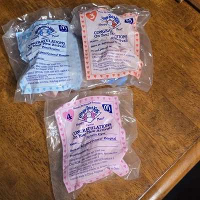 Lote de muñecas vintage 1994 McDonalds Happy Meal Toys Cabbage Patch niños #1,3,4 Foto 1 de 2