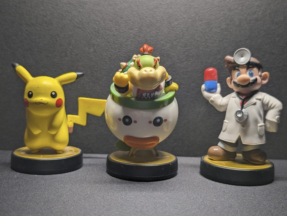 Nintendo Amiibo's - Pikachu, Bowser Jr., Dr. Mario - Изображение 1 из 1