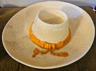 Vintage Whittier Pottery Sombrero Chip And Dip Bowl Ceramic Hat Bowl Platter