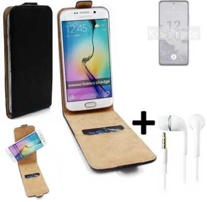 For Nokia X30 5G protective case cover bag + Earphones Flip Case Universal black - Picture 1 of 7