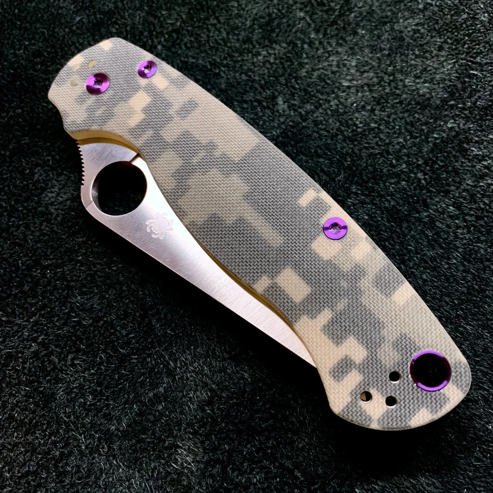 (SEM FACA) Parafuso ou tubo/plugue de titânio conjuntos para Spyderco Paramilitary 2 c81gp2 - Imagem 1 de 1