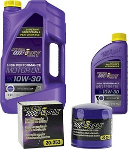 Royal Purple SAE 10W-30 Synthetic Motor Oil – 6 quarts and a 20-253 Oil Filter - Picture 1 of 5