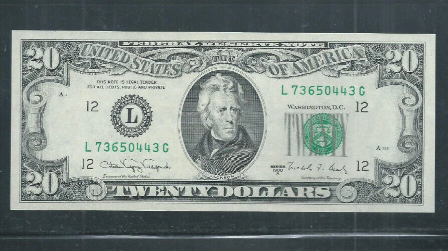 United States (USA) 1988 20 Dollars P 483  San Francisco (L) UNC- - Image 1 of 2