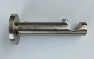 Metall Wandhalter Einlageträger für 16 mm Gardinenstange Edelstahl - Optik - Bild 1 von 1