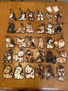 CHALA DOG KEY FOBS!!    31 CHOICES!!    NEW DOG:  SPANIEL - Picture 1 of 48
