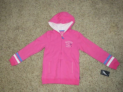 Nautica Girls Pink Hoodie - Size 8 - NWT - Image 1 of 3