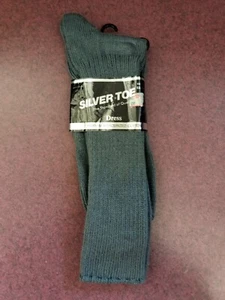 Calcetines de vestir de algodón con punta plateada de colección carbón 1 par de zapatos EE. UU. talla 6,5-12 - Imagen 1 de 4